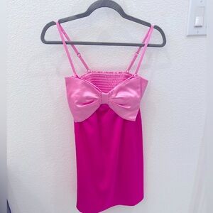 Show me your mumu best bow dress in pink size small never worn
